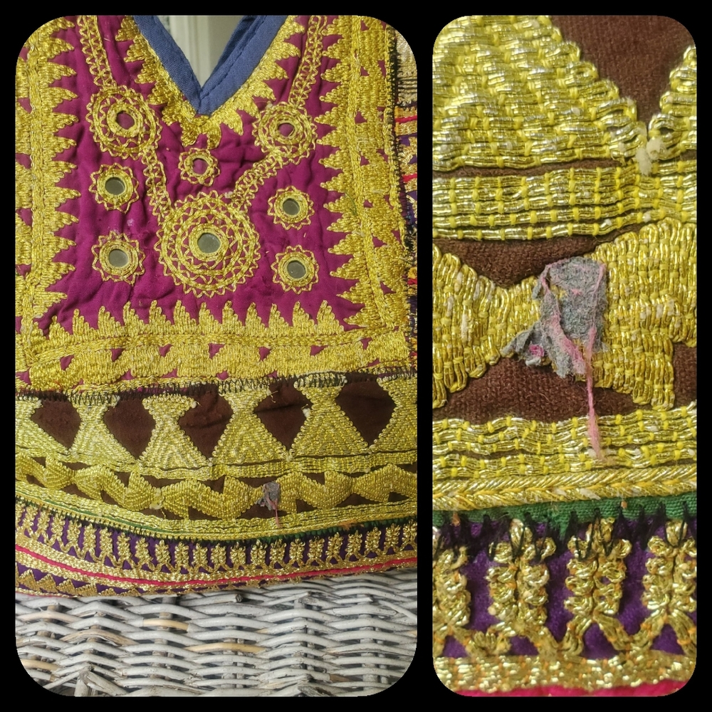 🌈 Artisan Banjara Boho Hippie Embroidered bag Handmade Patchwork Repurposed - Picture 11 of 16